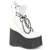 DemoniaCult - KERA130 Bottes de plateforme - Blanc/Noir Product image